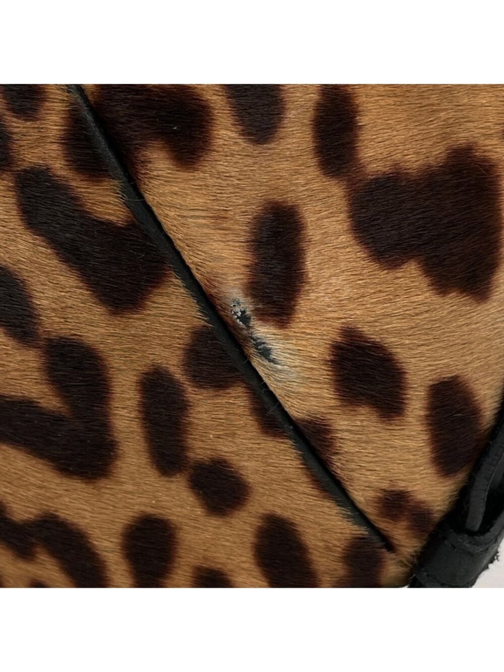 ★SOLD★ Saint Laurent Mombasa Shoulder Bag Leopard Print Halaco Brown - Picture 4 of 10